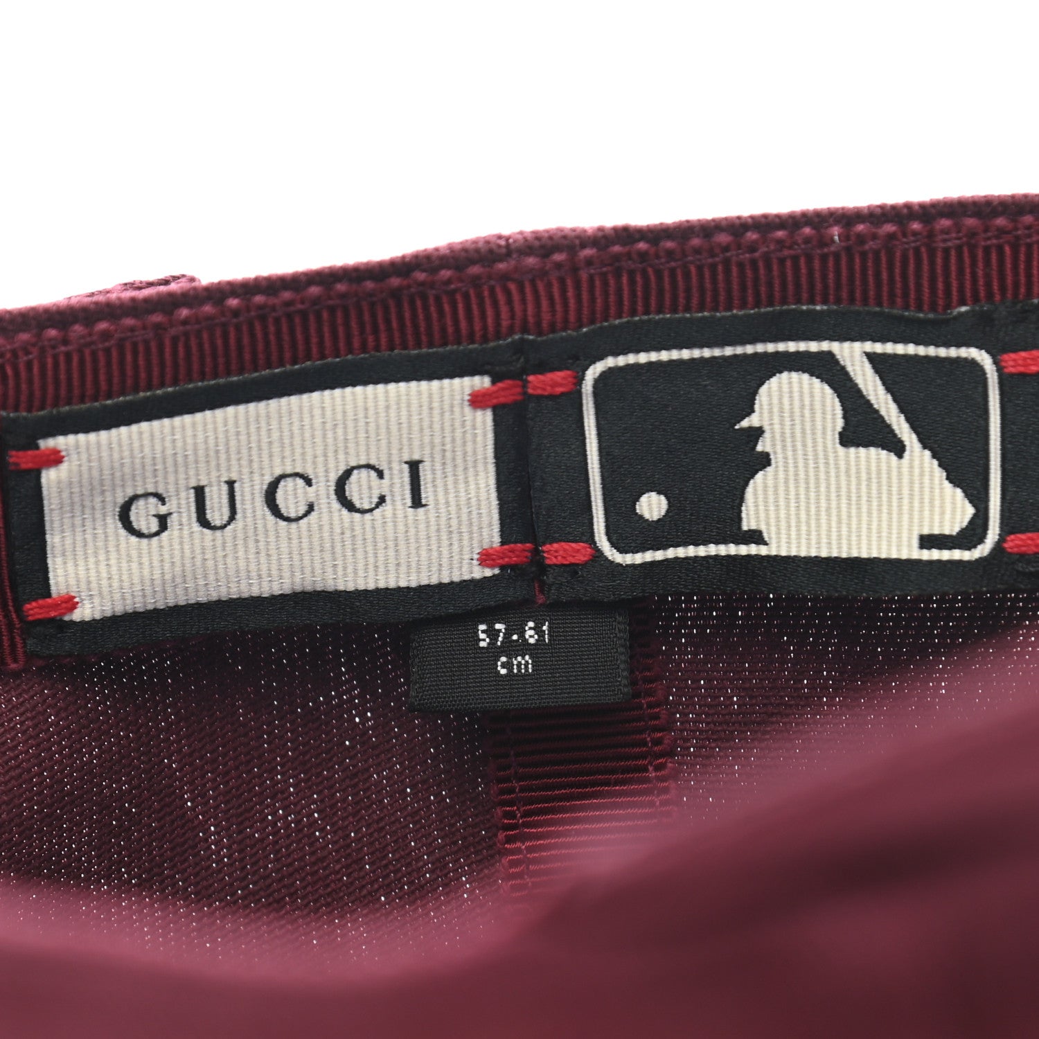 Gucci X MLB Cotton NY Yankees Baseball Hat 57-61 Lacquer 7 of 11