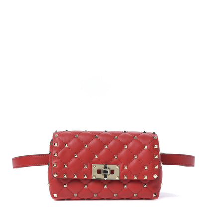 Valentino Garavani Nappa Rockstud Spike Belt Bag Rouge Pur 1 of 9