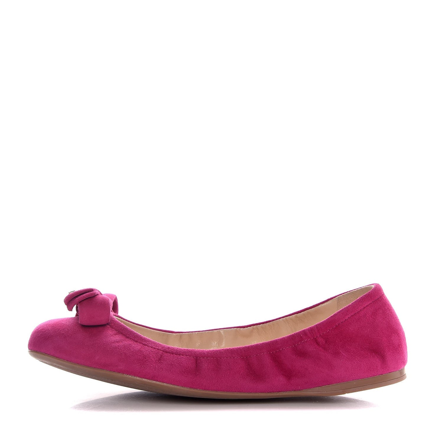 Suede Bow Toe Ballerina Flats 39.5 Peonia