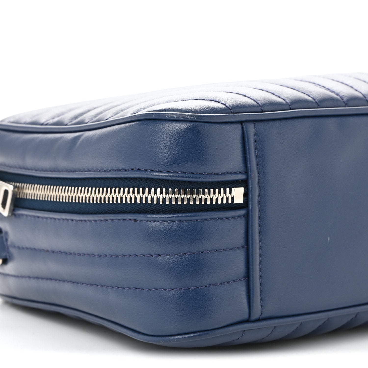 Prada Soft Calfskin Impunture Diagramme Camera Bag Bluette 9 of 11