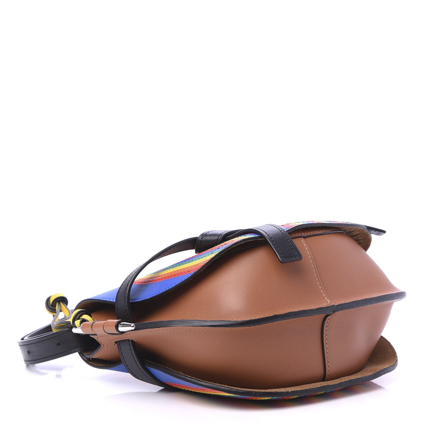 Calfskin Small Gate Crossbody Bag Rainbow Multicolor