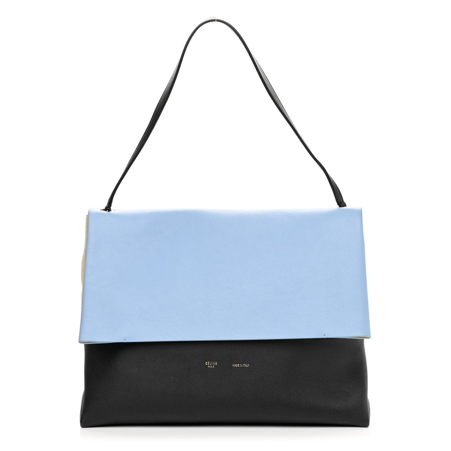 Calfskin Suede All Soft Shoulder Bag Blue Lavender