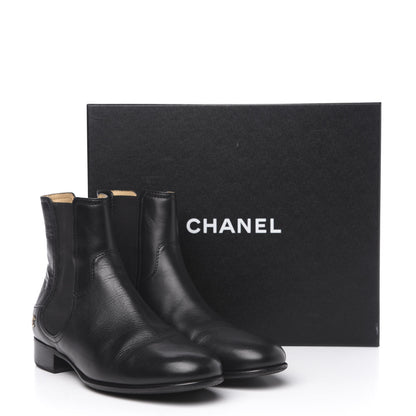 Chanel Calfskin Elastic Short Boots 39.5 Black 11 of 11