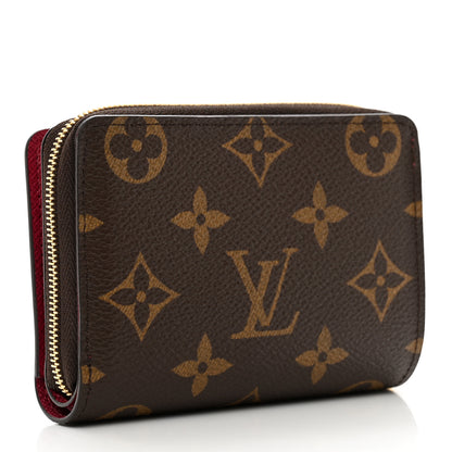 Louis Vuitton Monogram Lou Zippy Compact Wallet Red 3 of 8
