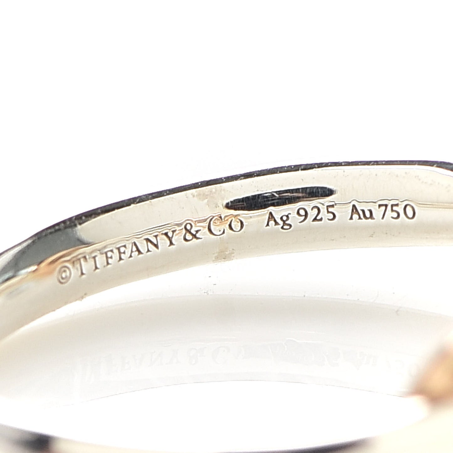 Sterling Silver 18K Rose Gold Infinity Ring 53 6.25