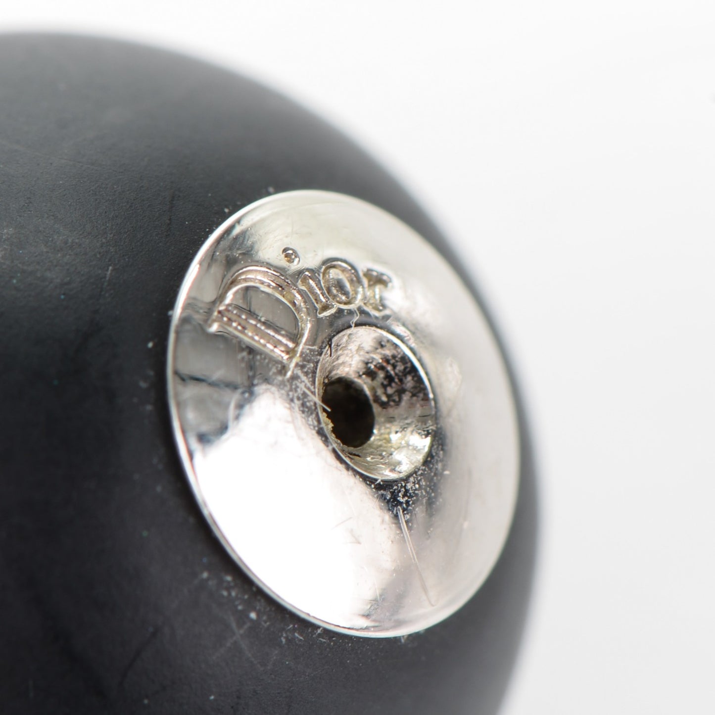 Mise En Dior Tribal Earrings Matte Black Pearl