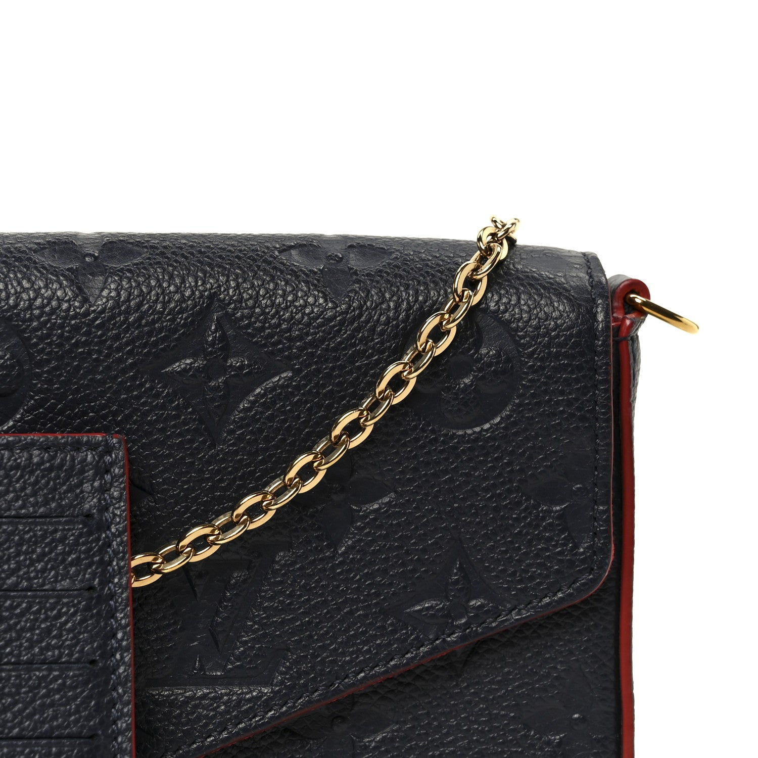 Louis Vuitton Empreinte Pochette Felicie Chain Wallet Marine Rouge 13 of 15
