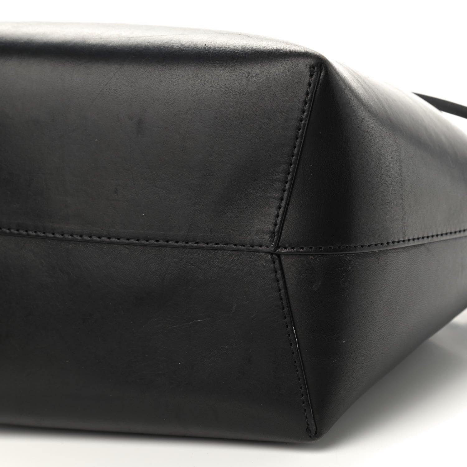 Mansur Gavriel Vegetable Tanned Calfskin Bucket Bag Black Flamma 9 of 11