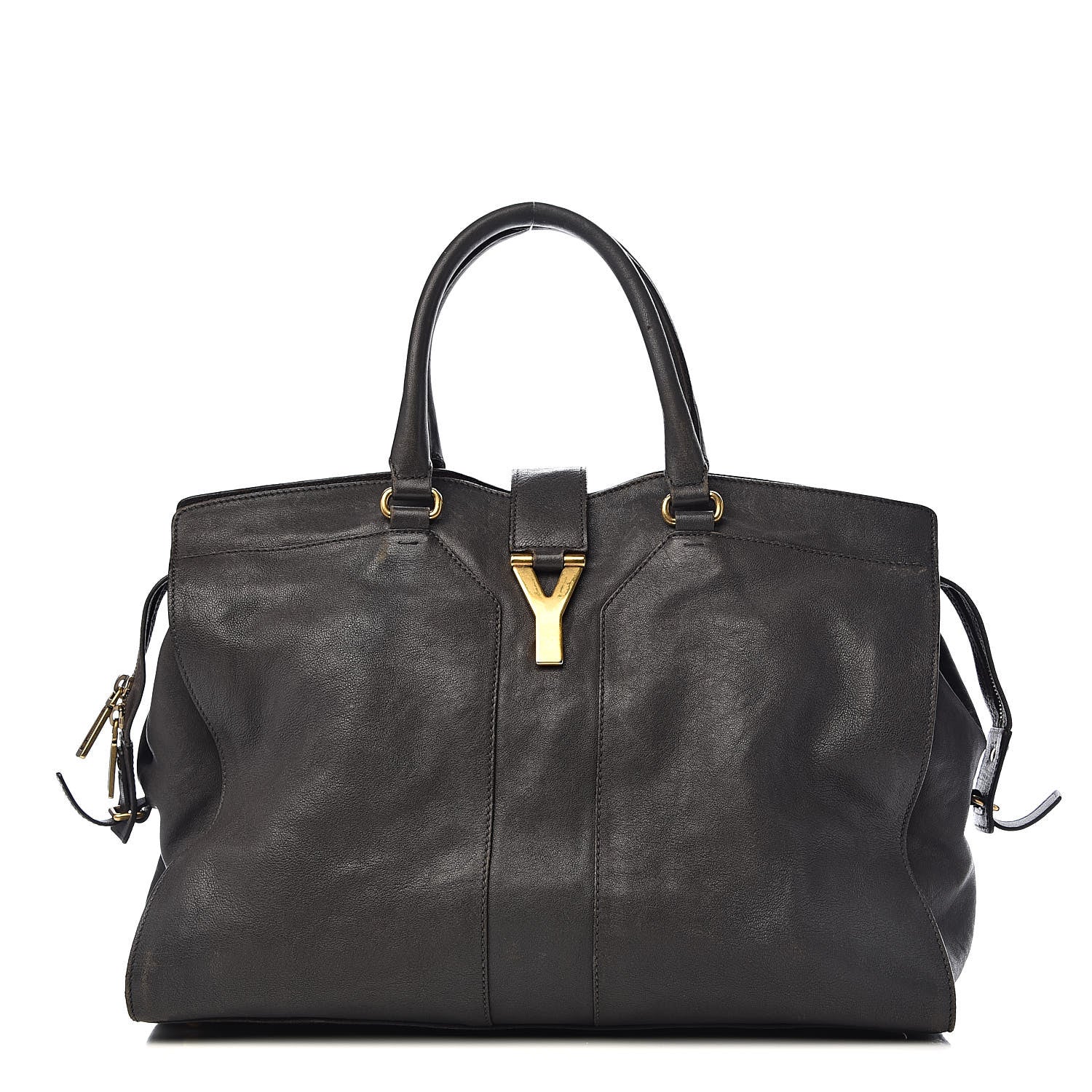 Saint Laurent Sheepskin Large Cabas ChYc Grey 1 of 30