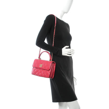 Chanel Lambskin Quilted Small Trendy CC Flap Dual Handle Bag Pink 2 of 9