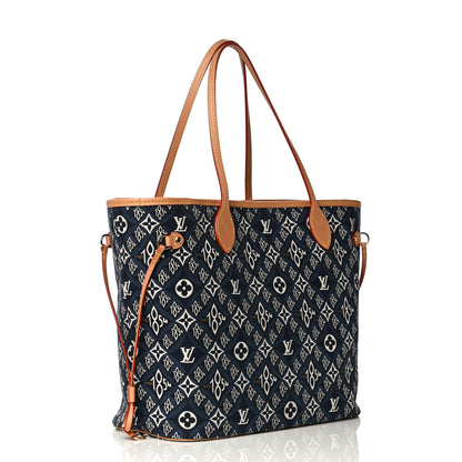 Louis Vuitton Jacquard Since 1854 Neverfull MM Blue 3 of 15