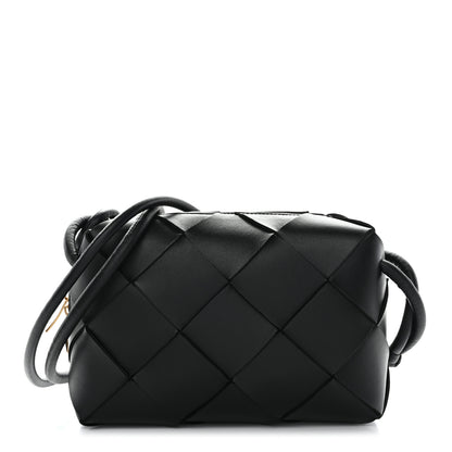 Bottega Veneta Lambskin Maxi Intrecciato Small Cassette Camera Bag Black 2 of 25