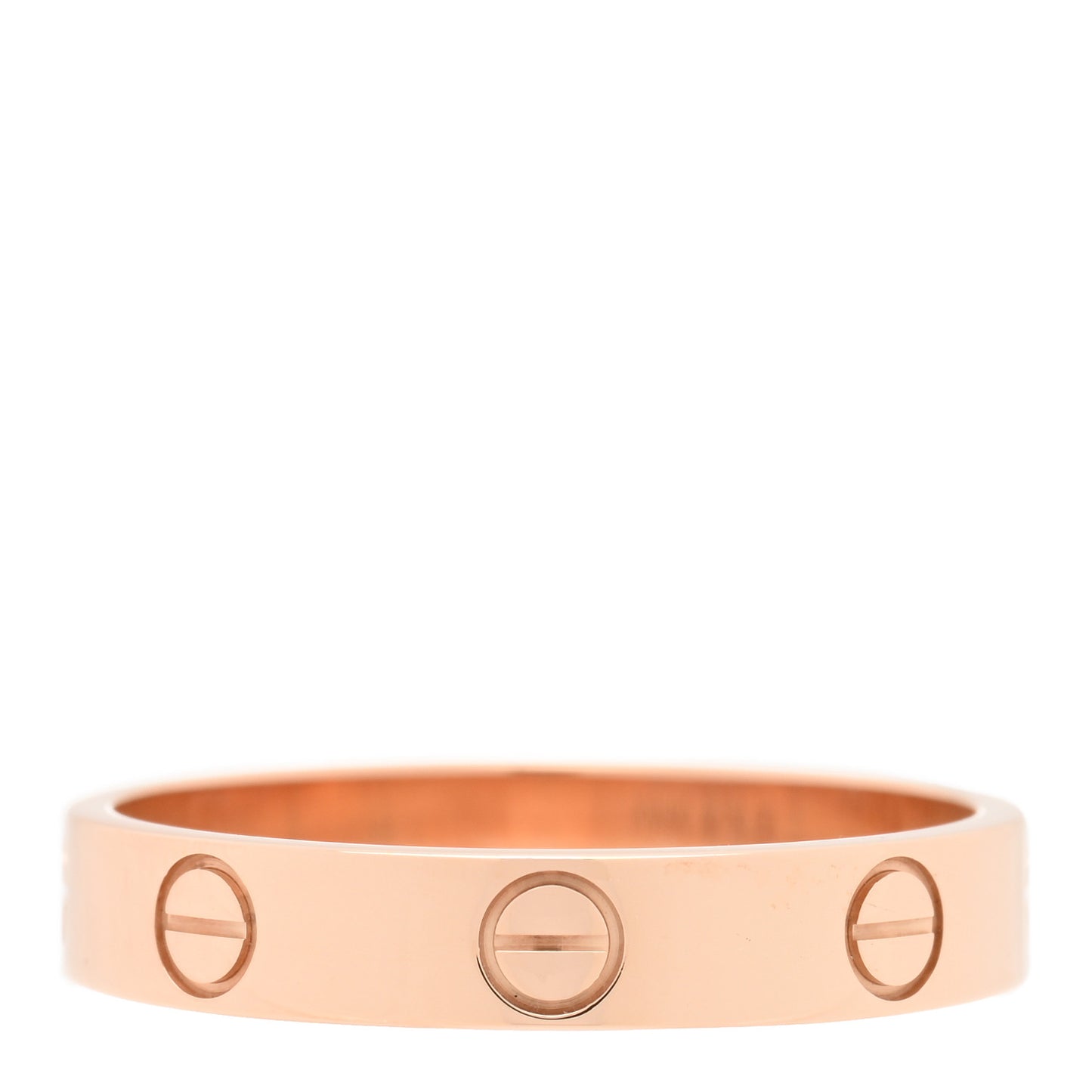18K Pink Gold 3.5mm LOVE Wedding Band Ring 55 7.25