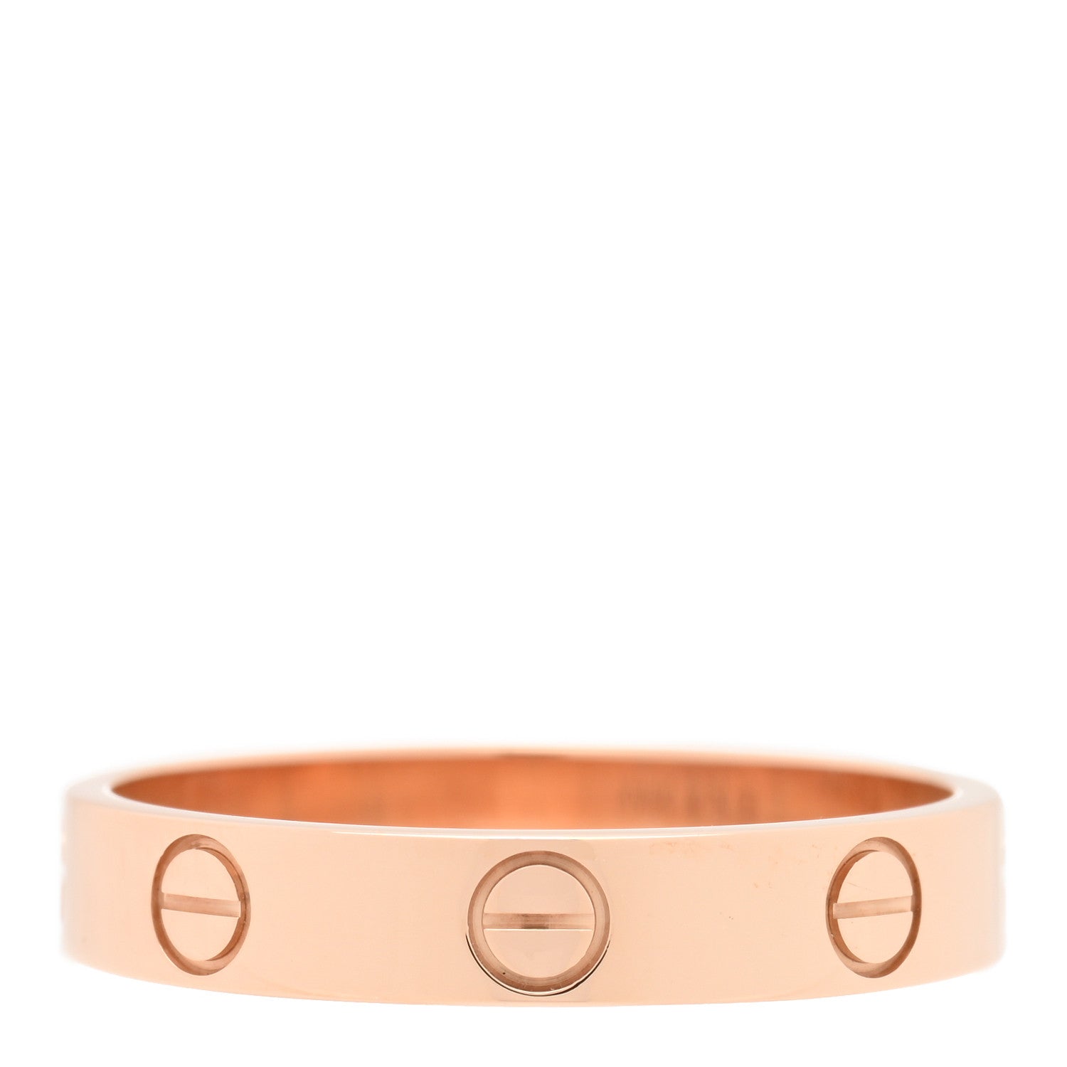 Cartier 18K Pink Gold 3.5mm LOVE Wedding Band Ring 55 7.25 3 of 5