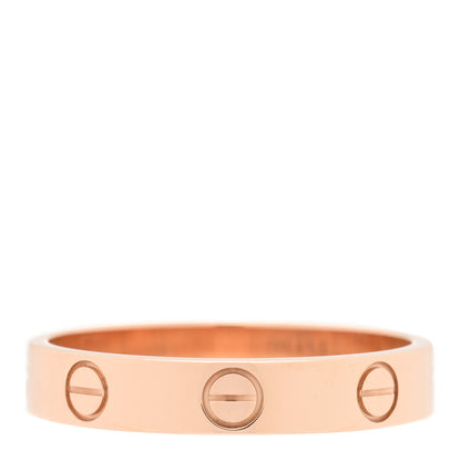 Cartier 18K Pink Gold 3.5mm LOVE Wedding Band Ring 55 7.25 3 of 5