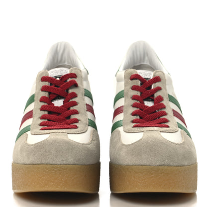 Gucci X ADIDAS Suede Madeira Gazelle Wedge Sneakers 40.5 Oatmeal White New Shamarock Hibiscus Red 3 of 10