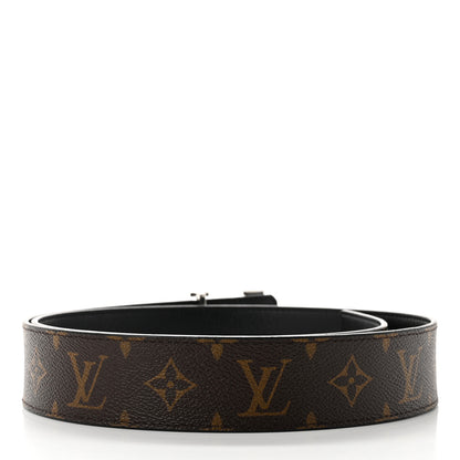 Louis Vuitton Calfskin Monogram 40mm LV Initiales Reversible Belt 95 38 Black 2 of 6