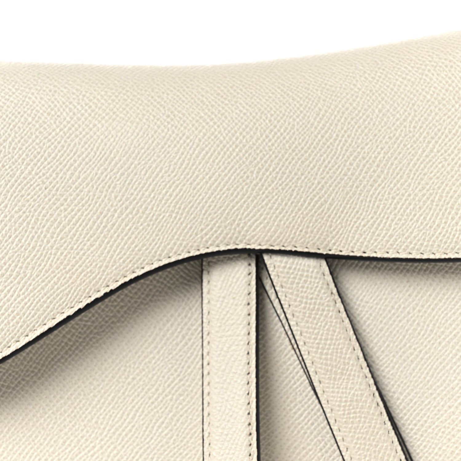 Christian Dior Grained Calfskin Saddle Bag White 7 of 11