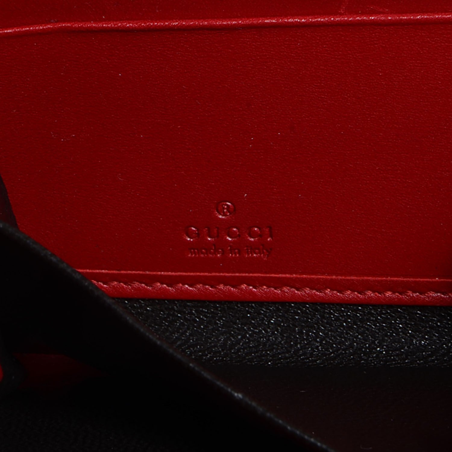 Gucci Patent Microguccissima Bow Heart Zip Around Wallet Red 6 of 7