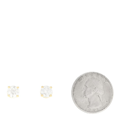 Parker & West by FASHIONPHILE PARKER & WEST 18K Yellow Gold Diamond 2.42ctw Solitaire Stud Earrings 2 of 4