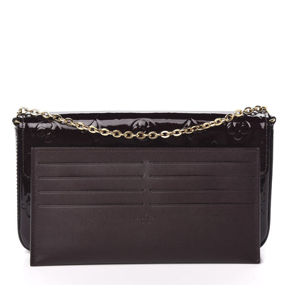 Louis Vuitton Vernis Pochette Felicie Chain Wallet Amarante 10 of 10