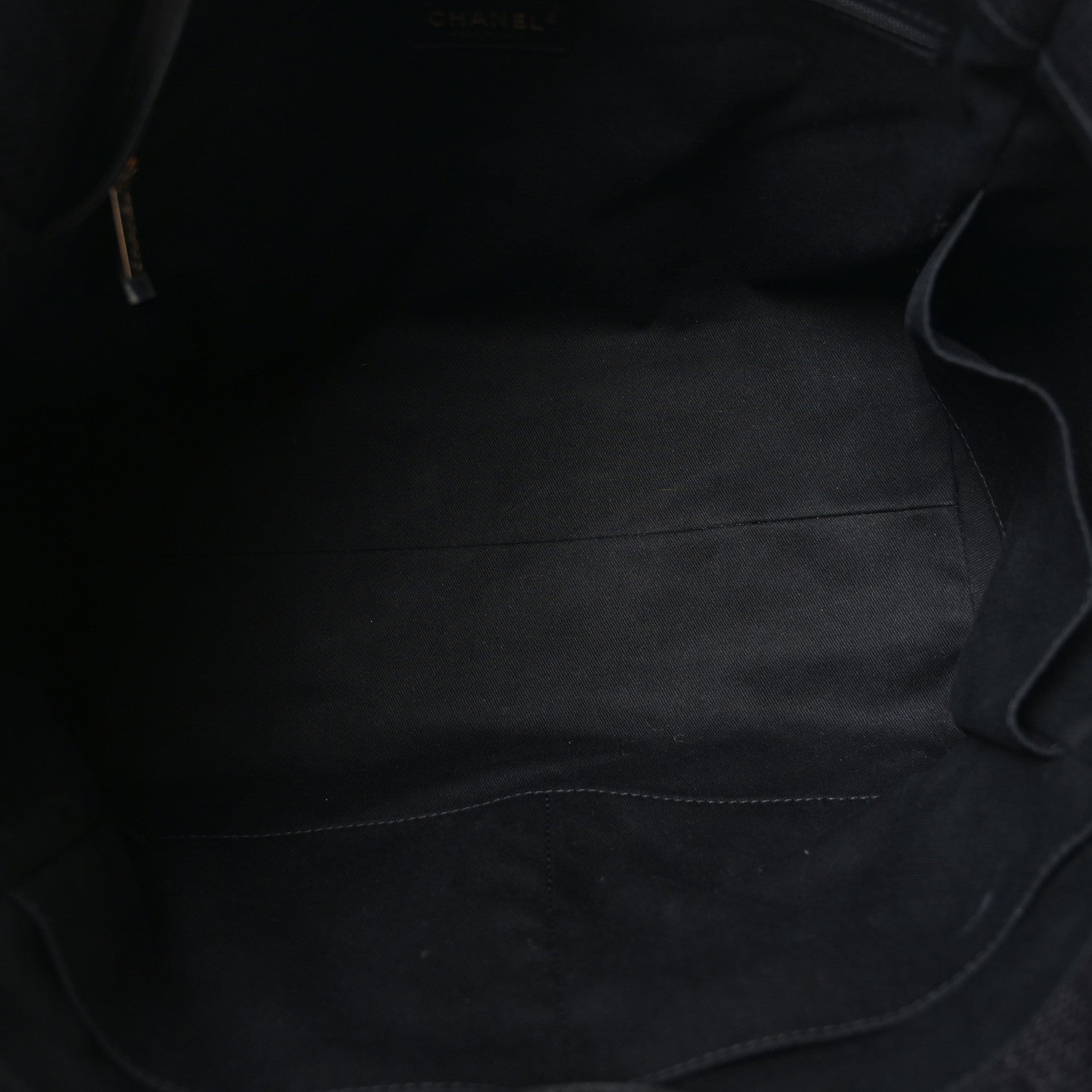 Chanel Mixed Fibers Calfskin Striped Medium Deauville Tote Black 5 of 11