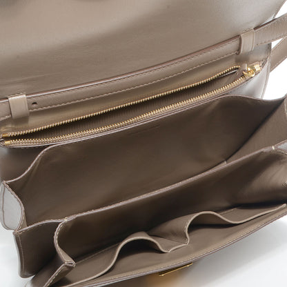 Celine Smooth Calfskin Medium Classic Box Flap Bag Taupe 5 of 8
