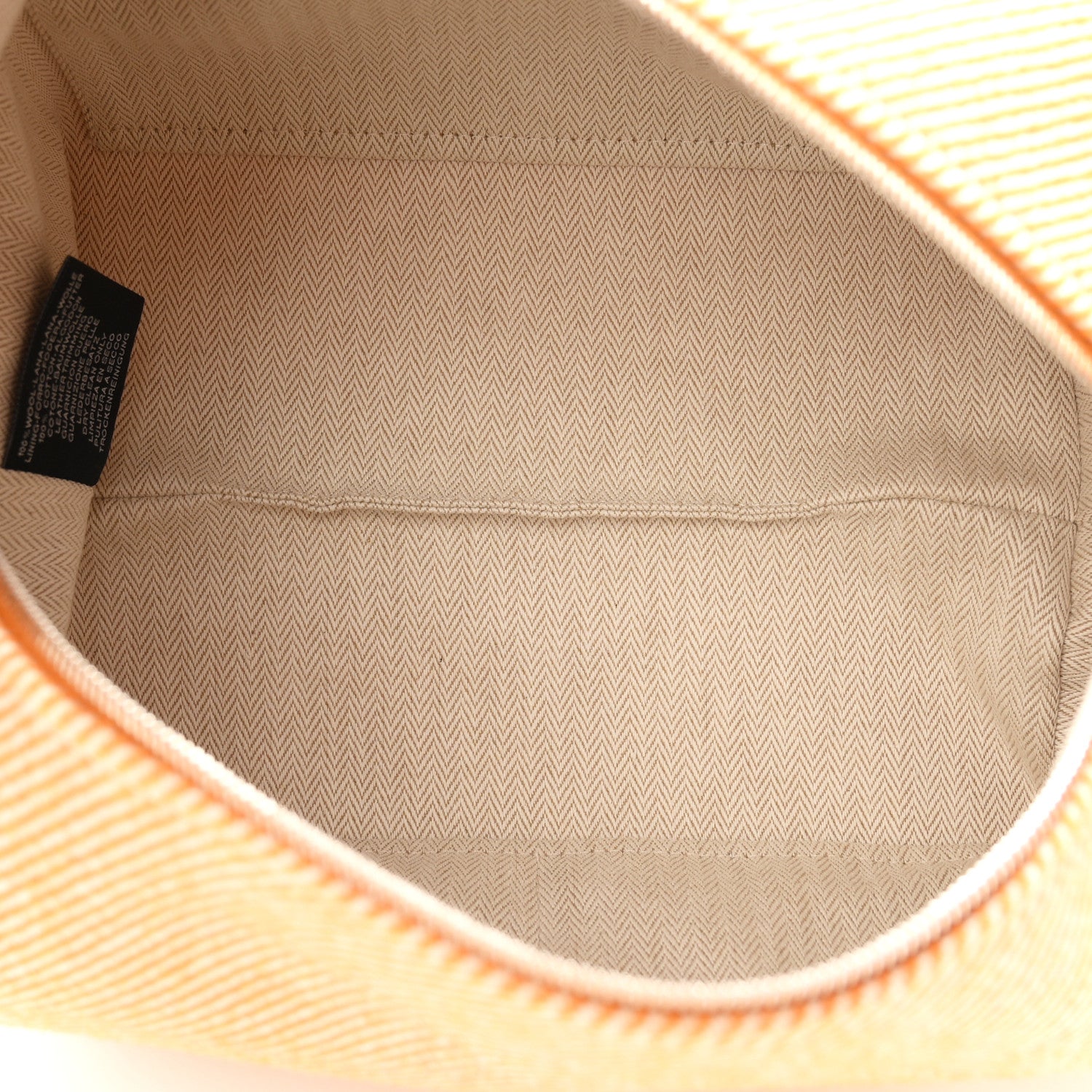 Hermes Merino Wool Large Au Carre Bride-A-Brac Pouch Fauve 5 of 9