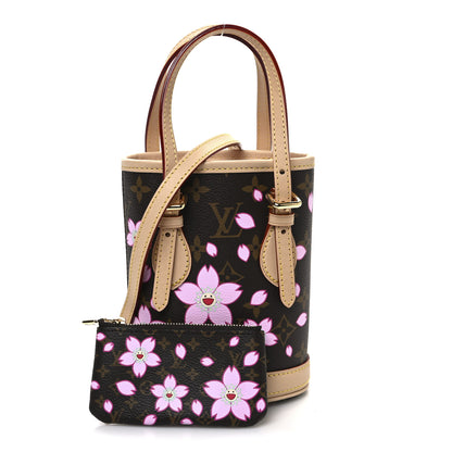 Louis Vuitton LV X TM Monogram Cherry Blossom Nano Bucket Sakura Brown 3 of 10