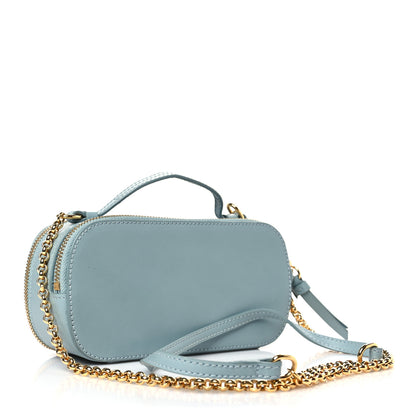 Chloe Shiny Calfskin Mini Vanity C Bag Faded Blue 3 of 9