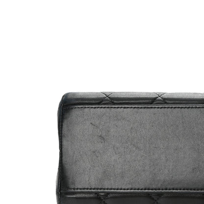 Chanel Lambskin Quilted Shopping Tote Black 16 of 16