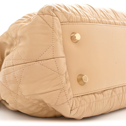 Christian Dior Gaufre Lambskin Cannage Delices Tote Beige 9 of 14