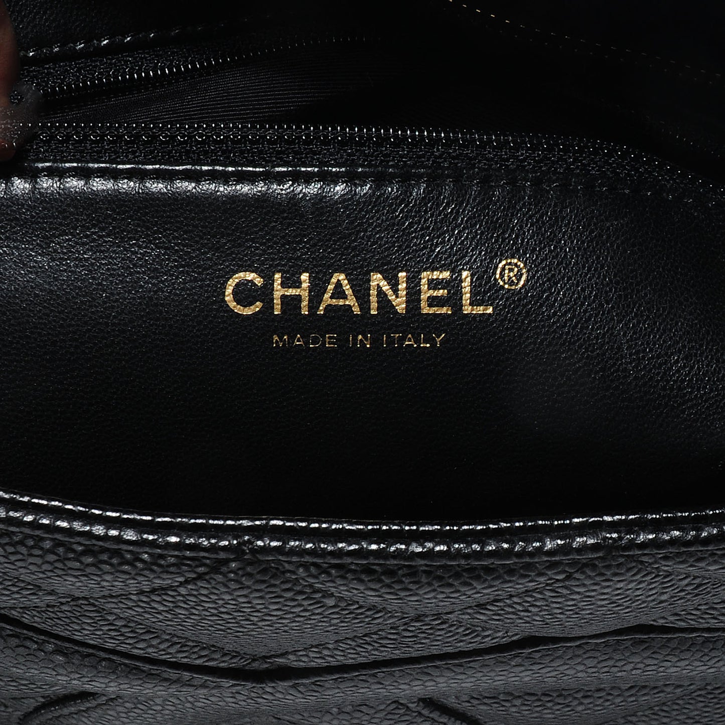 Caviar Medallion Tote Black