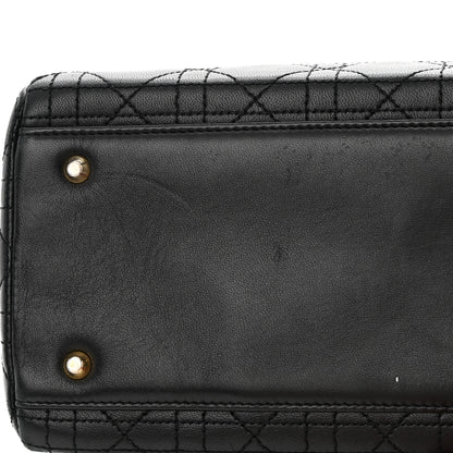 Christian Dior Lambskin Cannage Medium Lady Dior Black 15 of 19