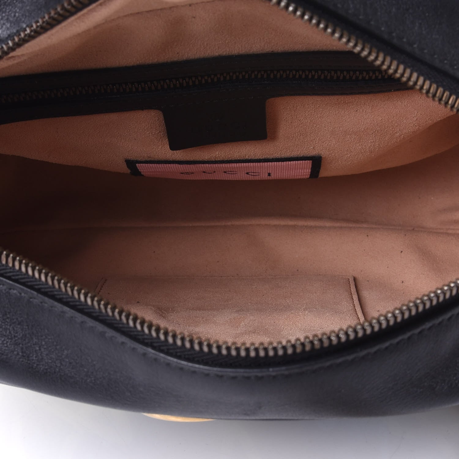 Gucci Calfskin Matelasse GucciGhost Medium GG Marmont Chain Shoulder Bag Black New Acquamarine 4 of 9