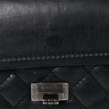 Chanel Iridescent Calfskin Quilted 2.55 Reissue 224 Flap Black 15 of 17