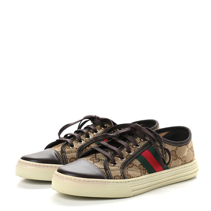Gucci GG Monogram Web Womens Sneakers 36 Brown 3 of 9