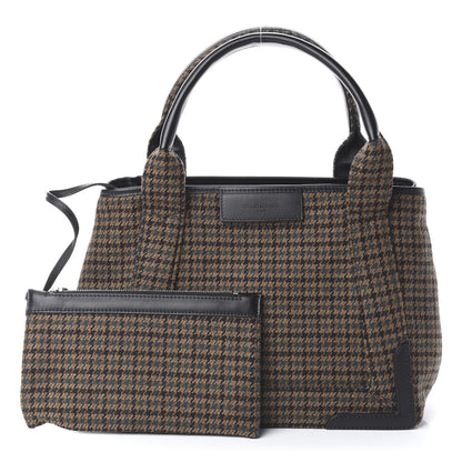 Balenciaga Wool Houndstooth S Navy Cabas 1 of 8