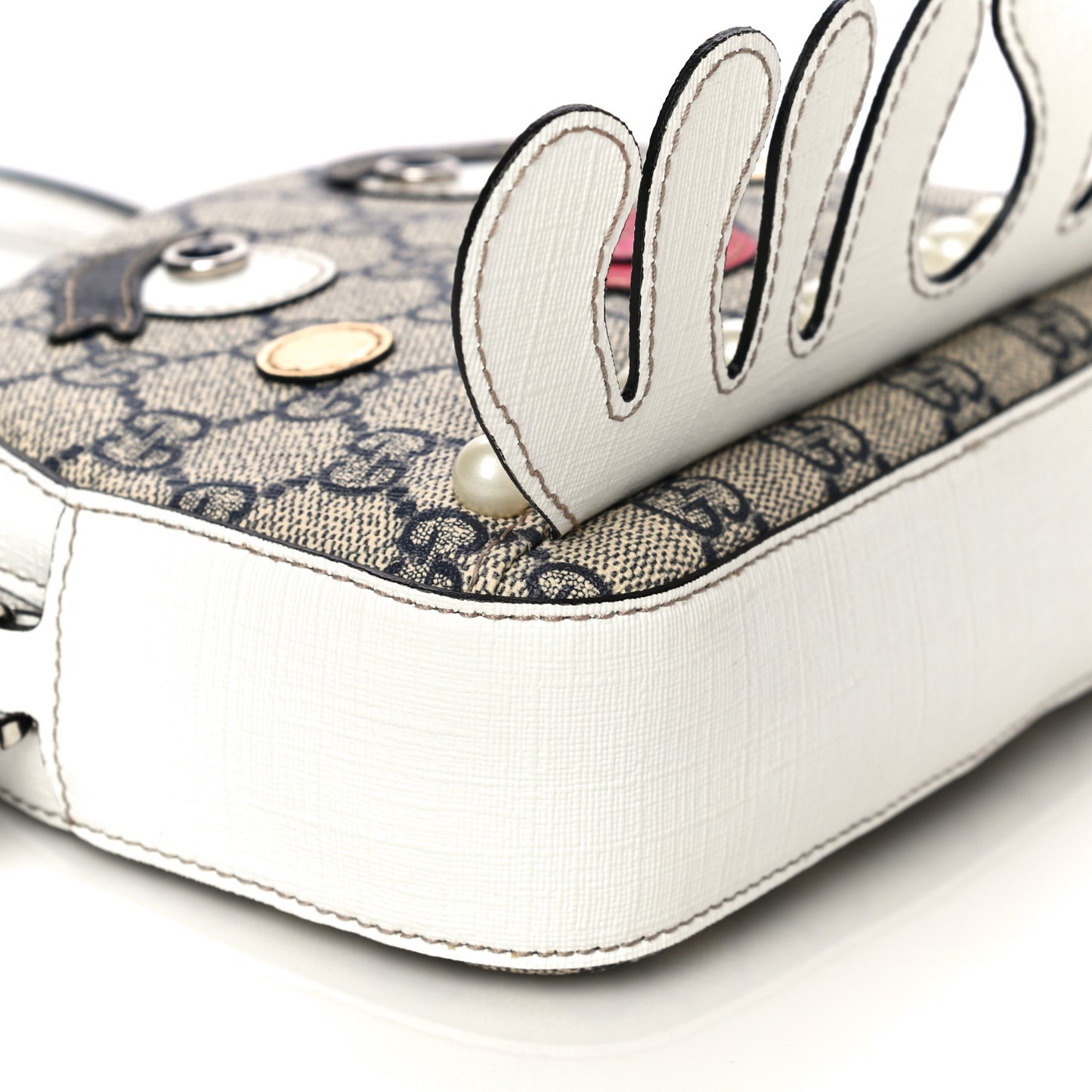 GG Supreme Monogram Childrens Octopus Messenger Bag White