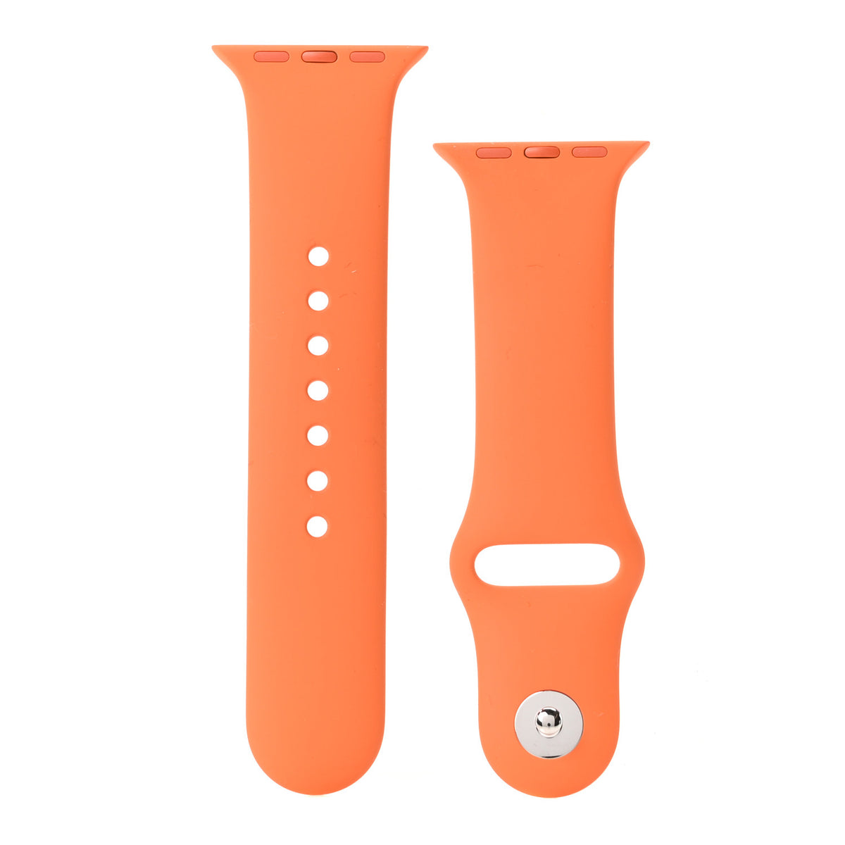 Hermes Silicone 42mm Apple Sports Watch Single Tour Band S/M Orange 1 of 5