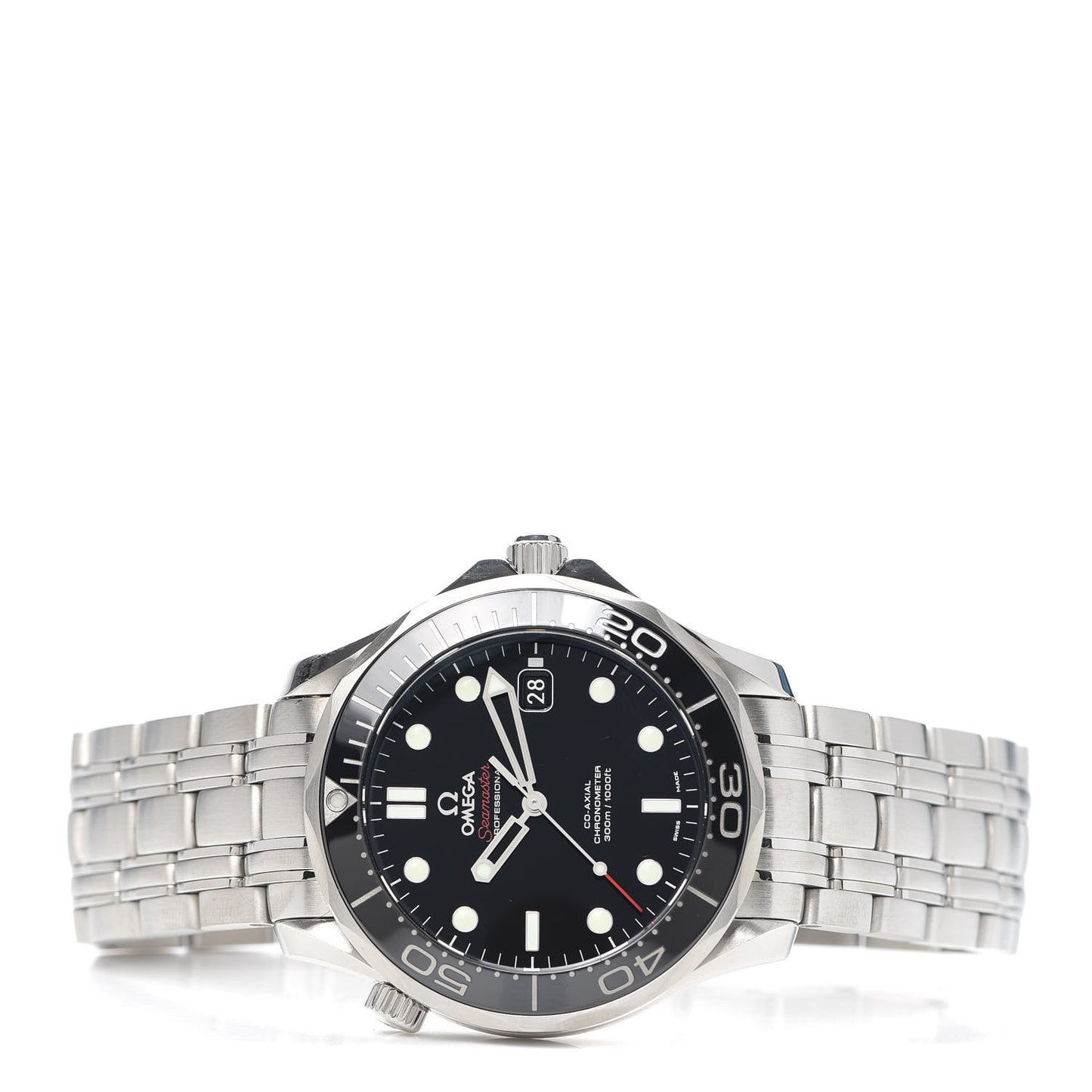 Stainless Steel 41mm Seamaster Professional Co-Axial Diver Automatic Watch Black 212.30.41.20.01.003