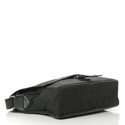 Prada Tessuto Nylon Saffiano Messenger Satchel Black 4 of 13
