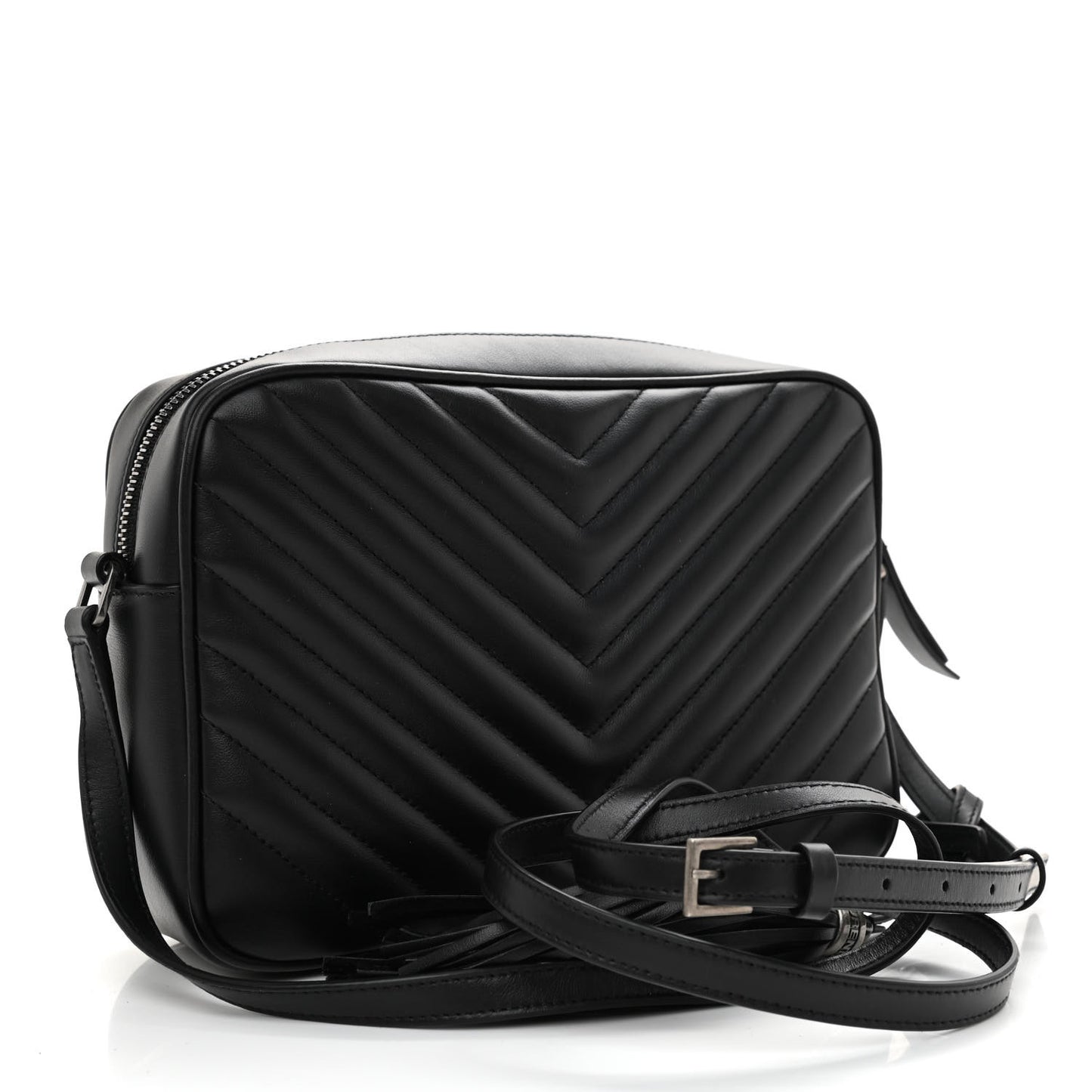 Calfskin Matelasse Monogram Lou Camera Bag Black