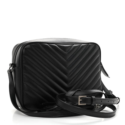 Saint Laurent Calfskin Matelasse Monogram Lou Camera Bag Black 3 of 8