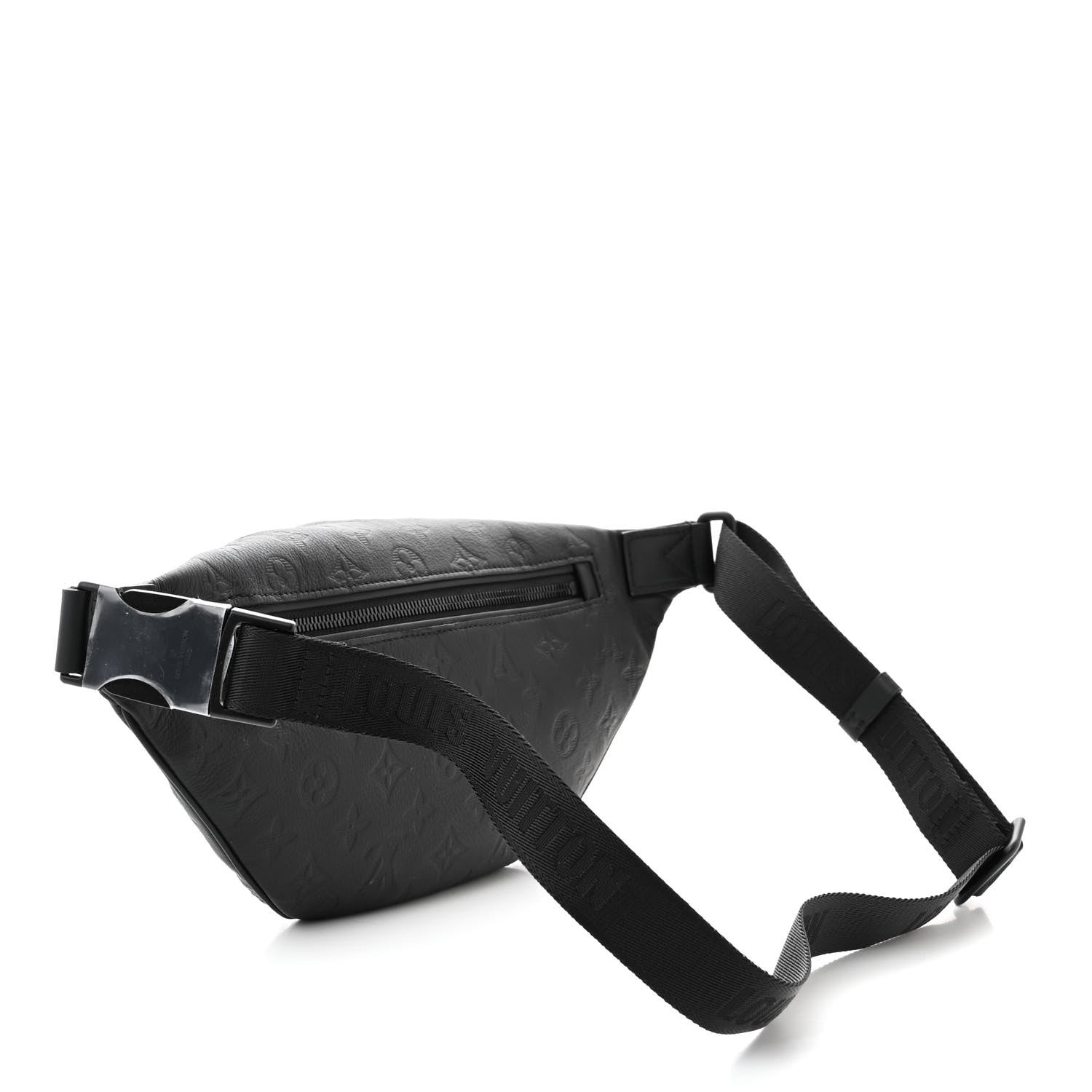 Louis Vuitton Calfskin Monogram Shadow Discovery Bumbag Black 3 of 9