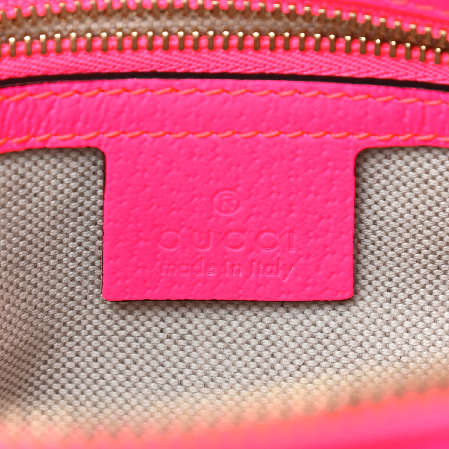 Gucci Canvas Flora Floral Shoulder Bag White Fuchsia Fluo 8 of 9