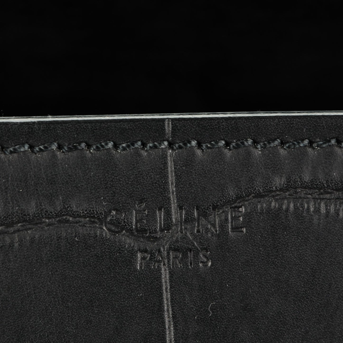 Crocodile Embossed Calfskin Medium Phantom Luggage Black