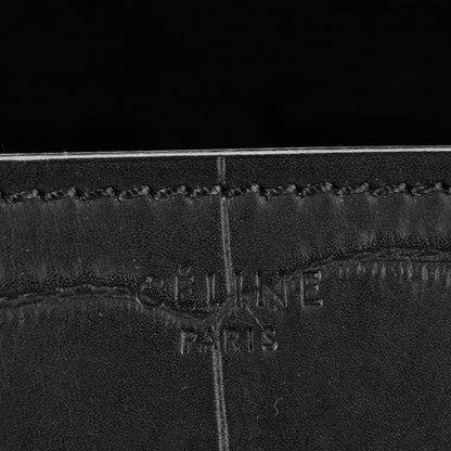 Celine Crocodile Embossed Calfskin Medium Phantom Luggage Black 10 of 24
