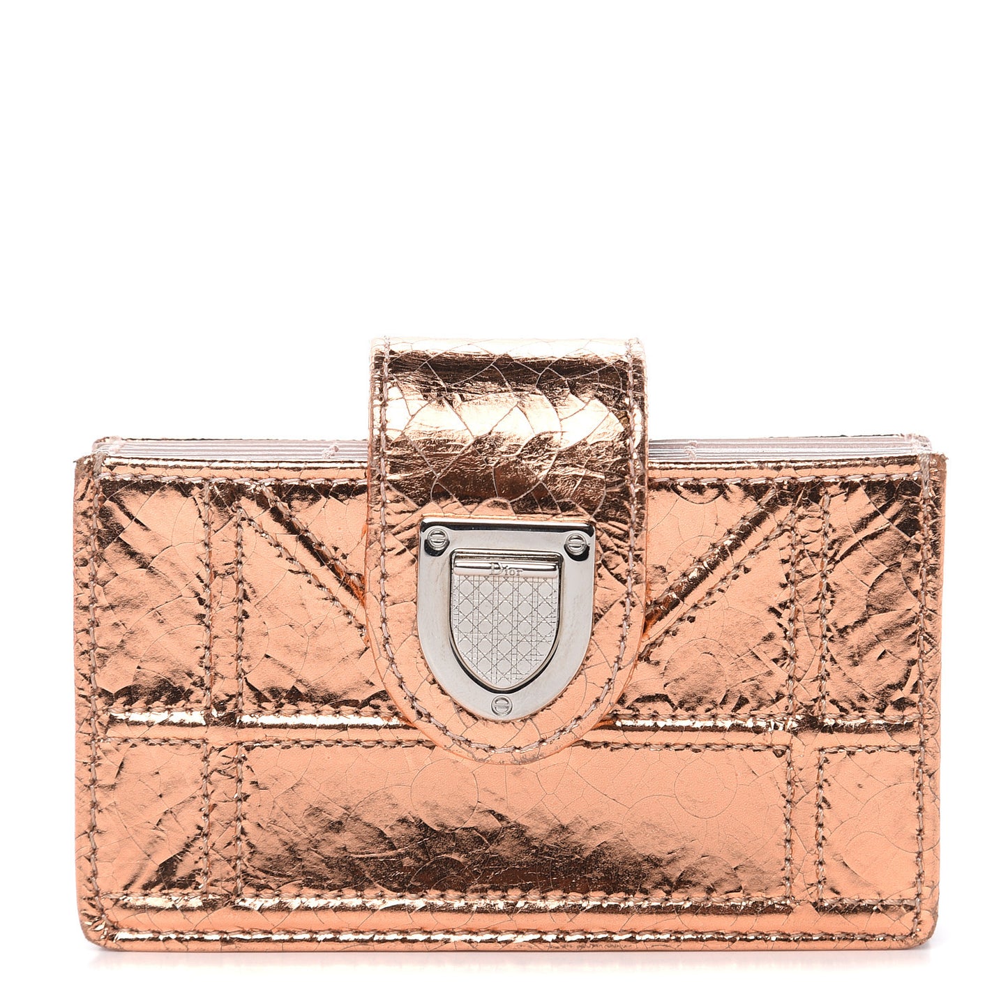 Ceramic Effect Deerskin Diorama Gussetted Card Holder Gold