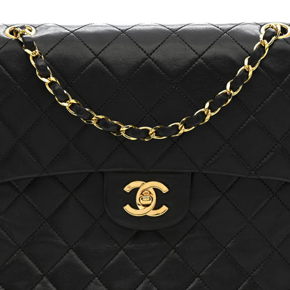 Chanel Lambskin Quilted Medium Double Flap Black 9 of 16